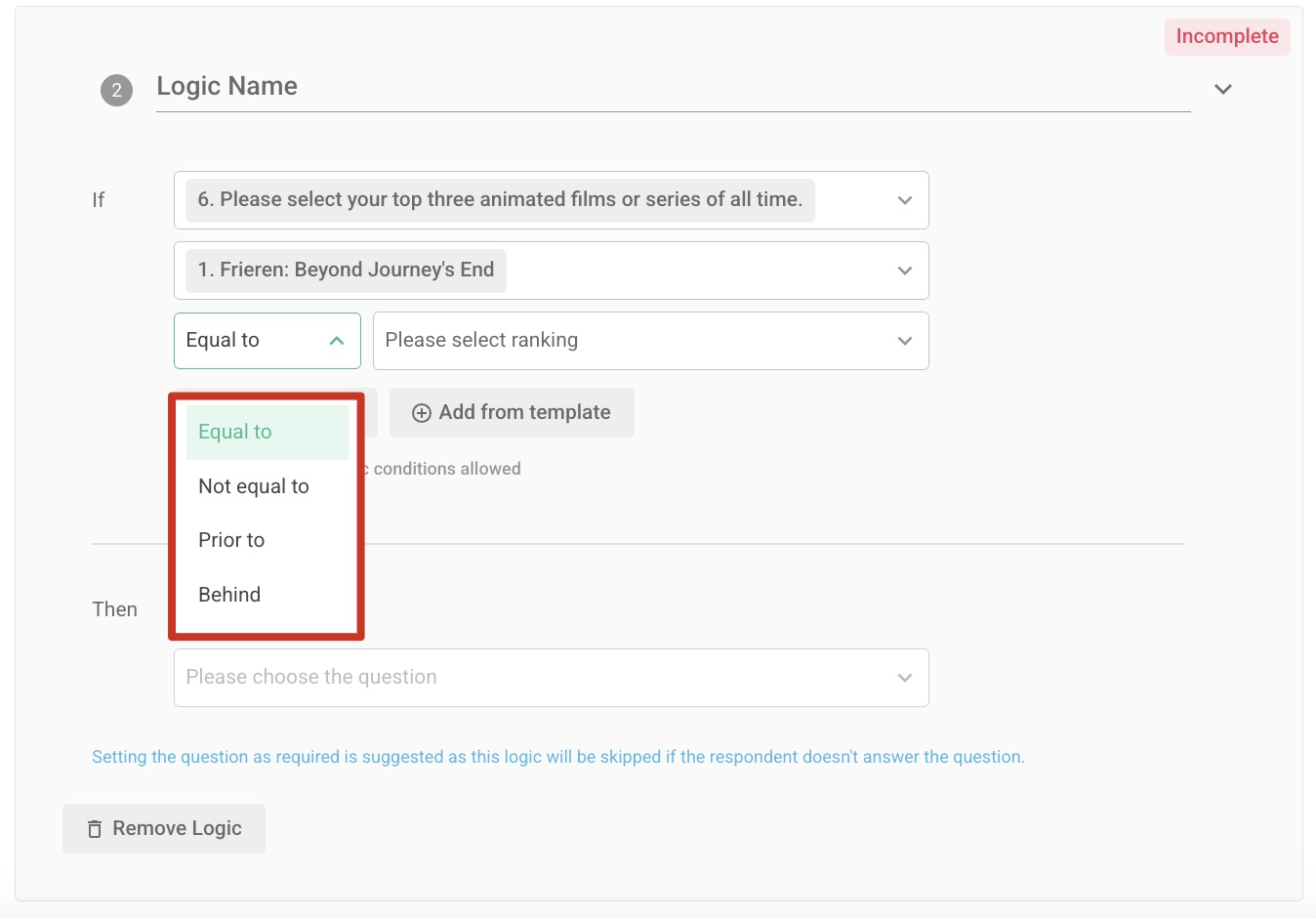 Advanced Logic｜SurveyCake Help Center