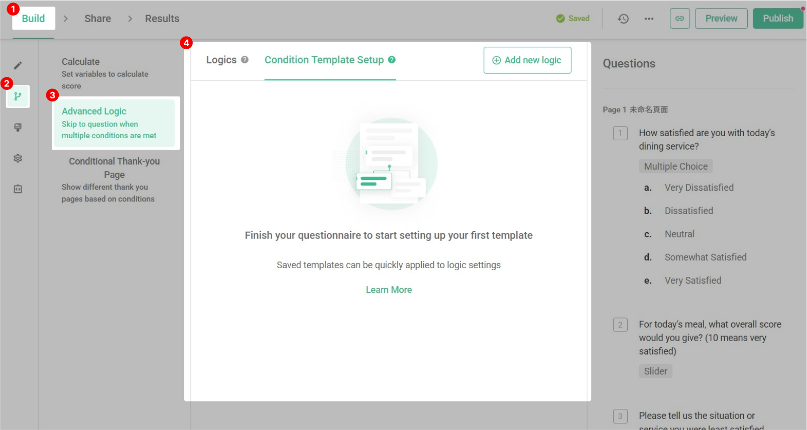 Conditional Templates｜SurveyCake Help Center