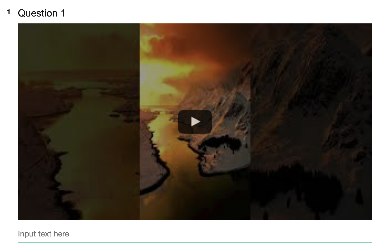 YouTube Shortsをフォームの質問に埋め込んで表示した状態