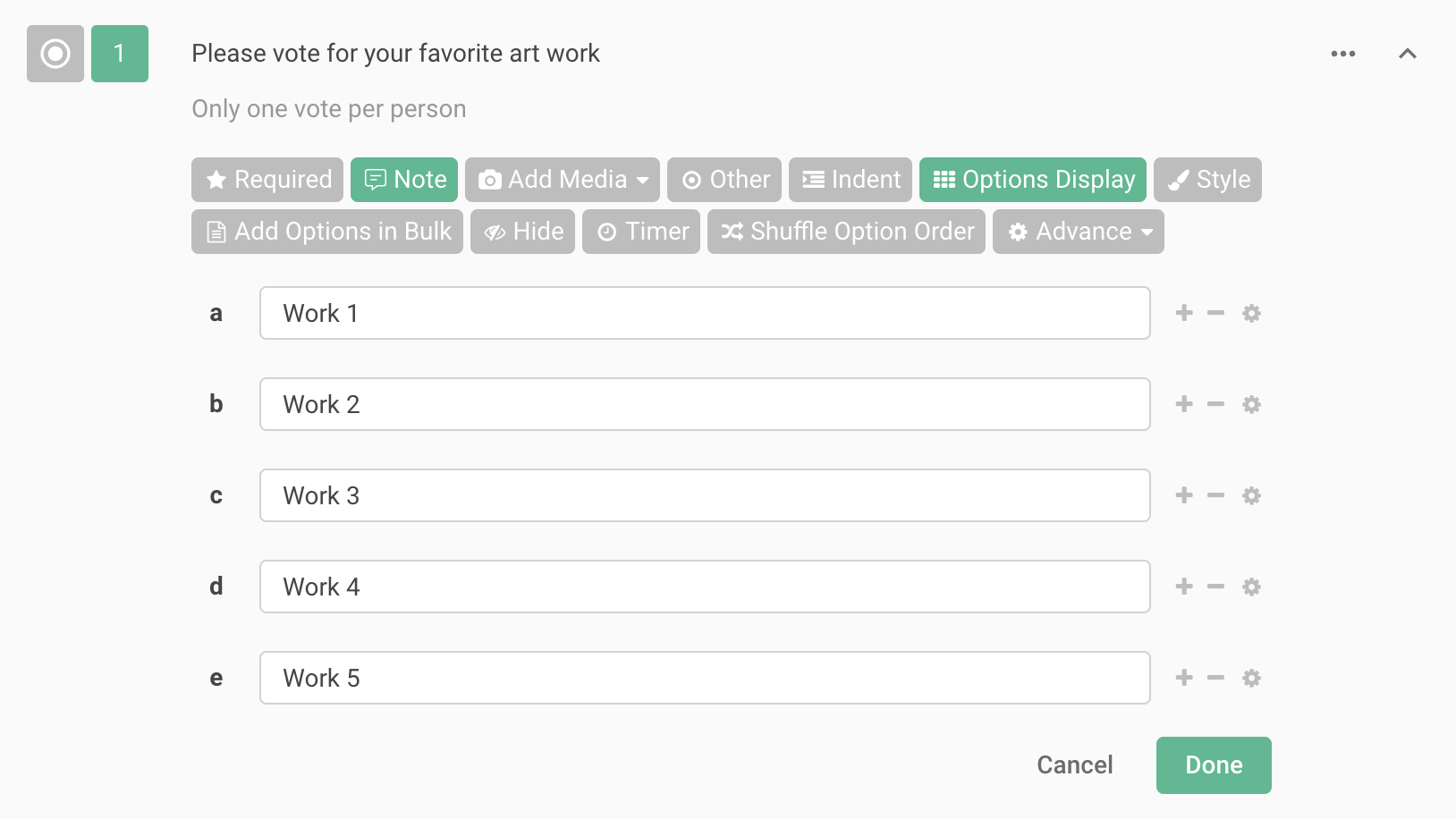 Multi Questionnaire Design Multiple Choice|SurveyCake Help Center