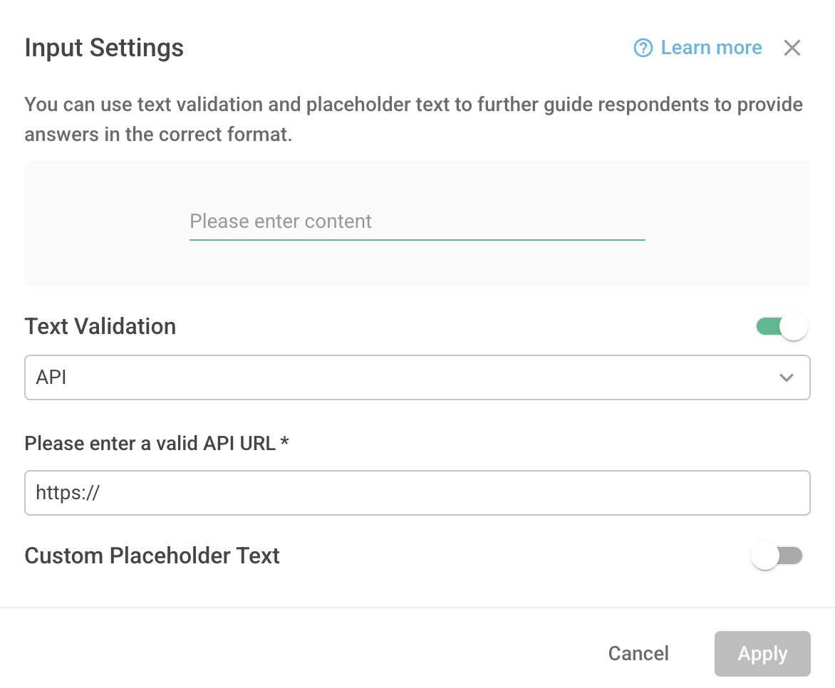 Single Line Text|SurveyCake Help Center