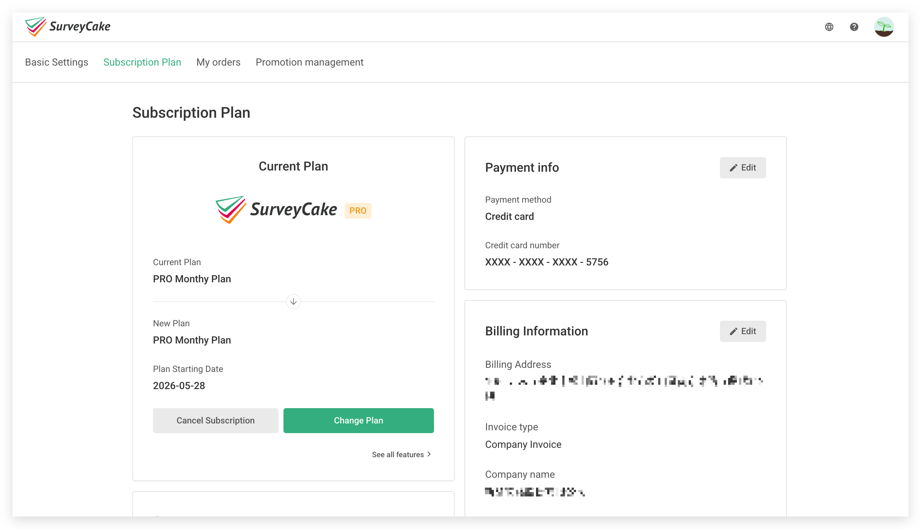 Subscription Plan｜SurveyCake Help Center