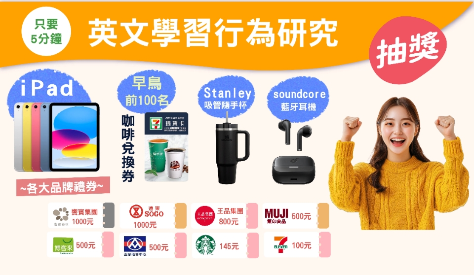 【問券抽獎】台灣趨勢研究股份有限公司,抽iPad、Stanl 【問券抽獎】台灣趨勢研究股份有限公司,抽iPad、Stanl