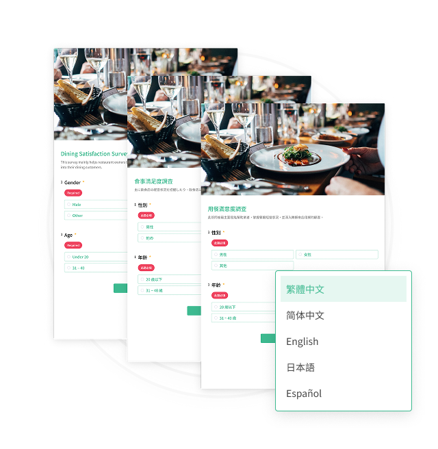 多語言問卷 × 完善填答體驗|面向國際客戶零障礙